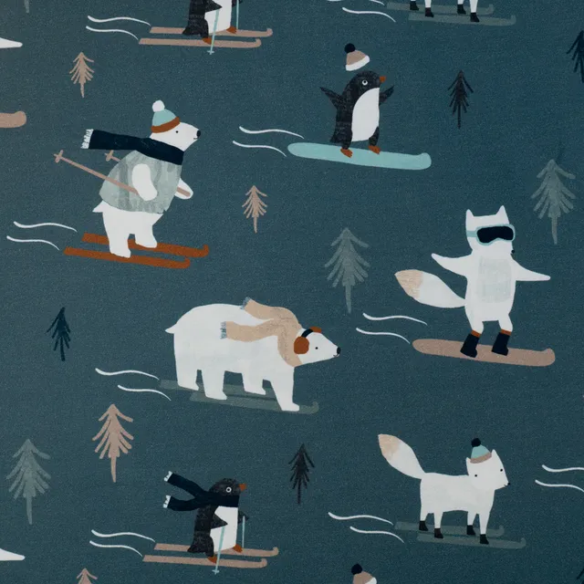 ikat-e-french-terry-animaux-ski-p-trole-sweat image 1