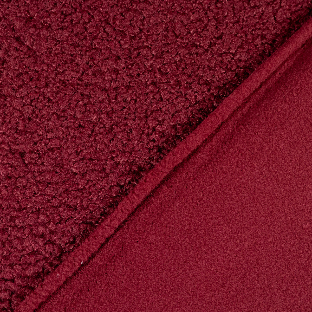 ikat-e-bordeaux-tissu-teddy-polaire-sherpa-chaud image 2