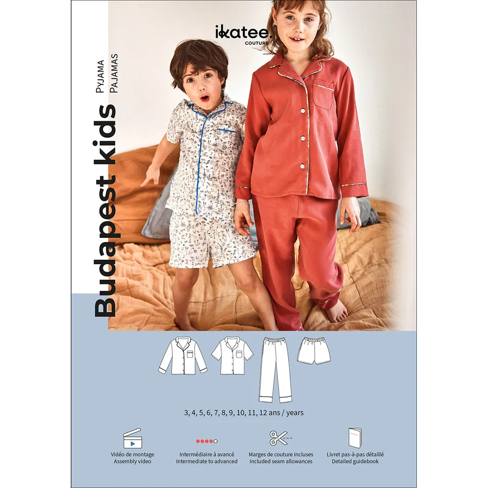 ikat-e-budapest-kids-patron-pyjama-enfant-papier-3-12-ans image 1