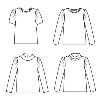 ikat-e-lobelia-duo-tee-shirt-femme-enfant-pdf-manches-gigot image 2