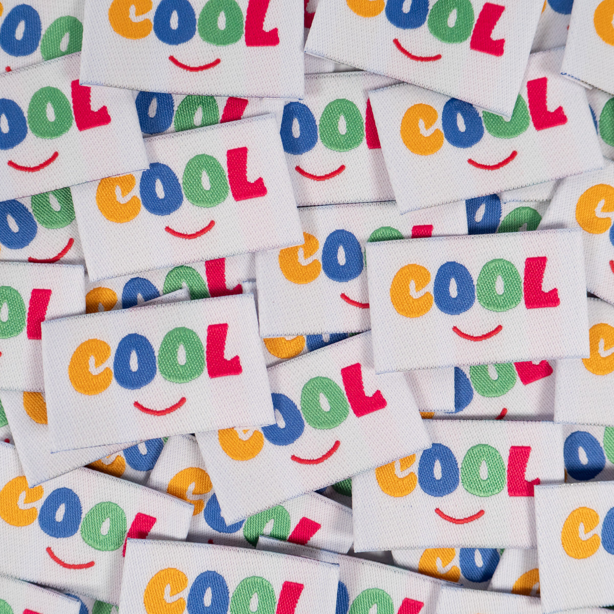 ikat-e-mercerie-tiquettes-tiss-es-cool-x5-multicolore-blanc image 1
