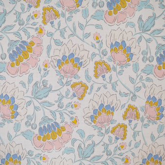 ikat-e-tissus-viscose-m-diterran-e-tissu-glacier-floral image 2