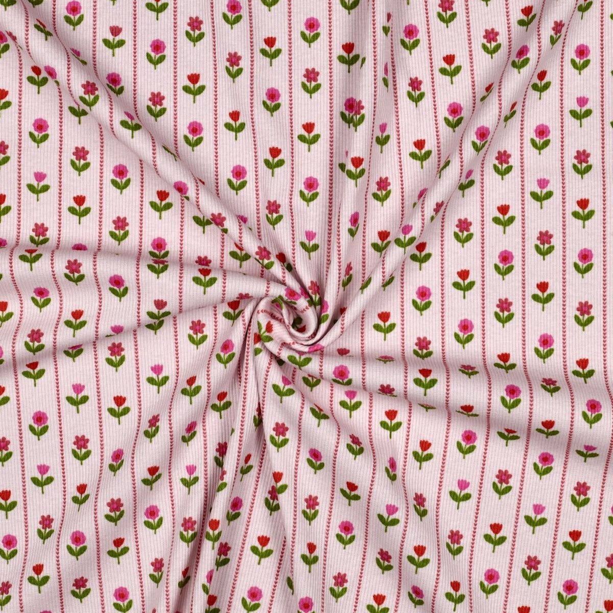 ikat-e-coupon-jersey-c-tel-fleurs-champ-tres-rose-45cm image 3