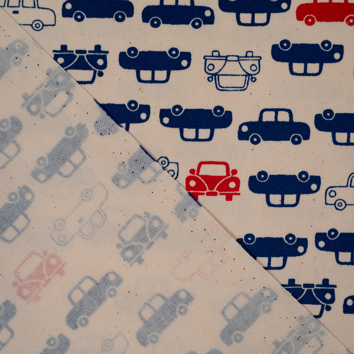 ikat-e-simply-car-tissu-canvas-cru-bleu-et-rouge image 4
