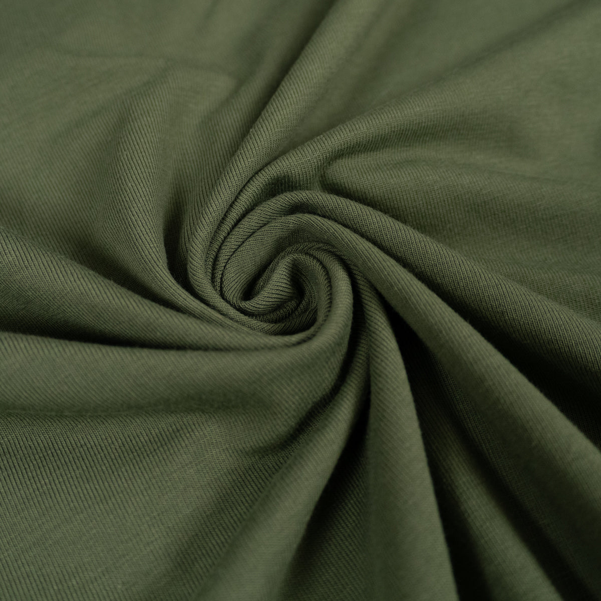 ikat-e-tissus-coupon-jersey-stretch-vert-kaki-40-cm-coton image 1