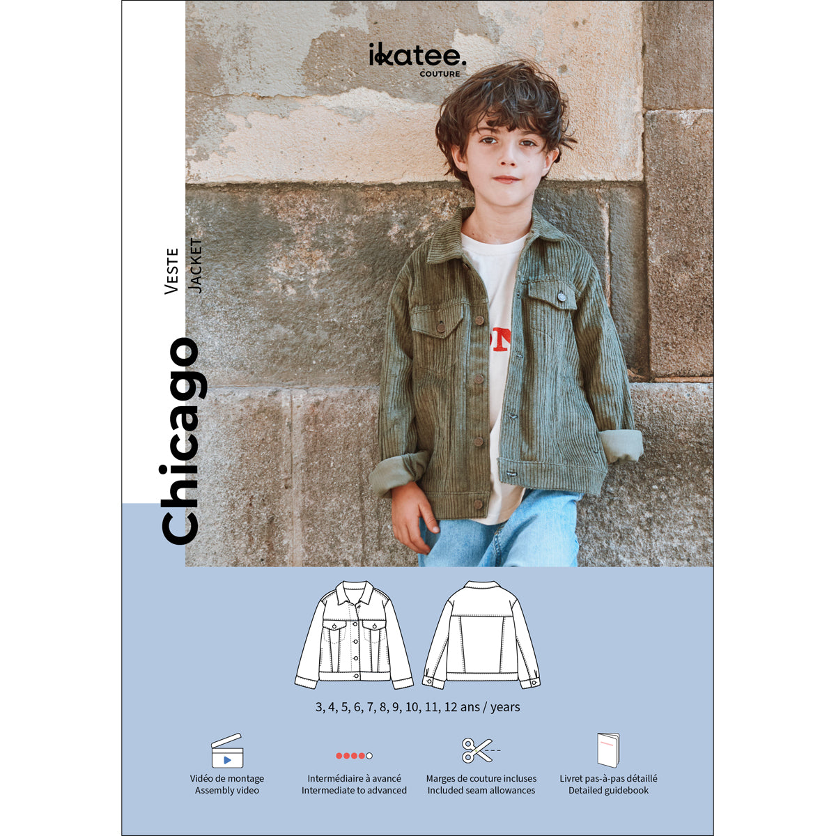 ikat-e-chicago-patron-couture-enfant-veste-jean-papier-3-12a image 1
