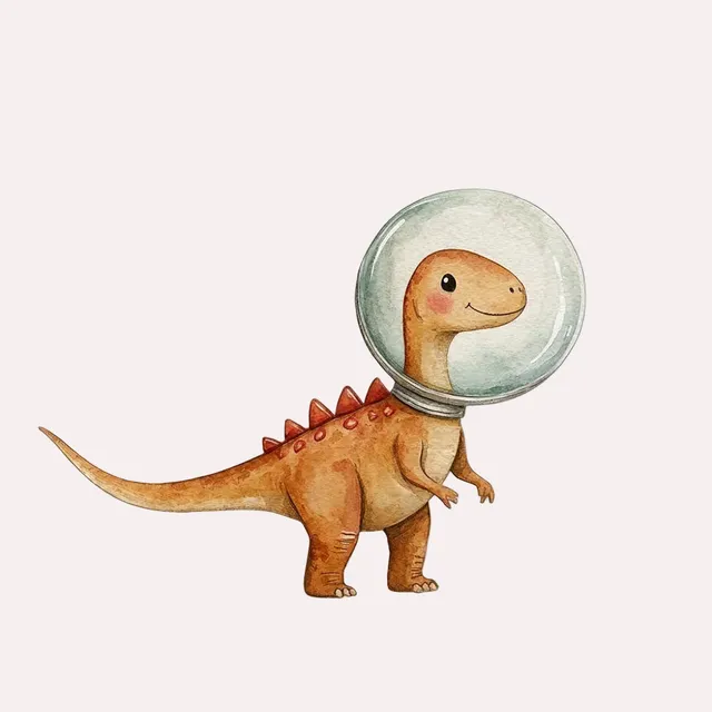 ikat-e-mercerie-transfert-tygdr-mmar-dinosaure-orange image 1