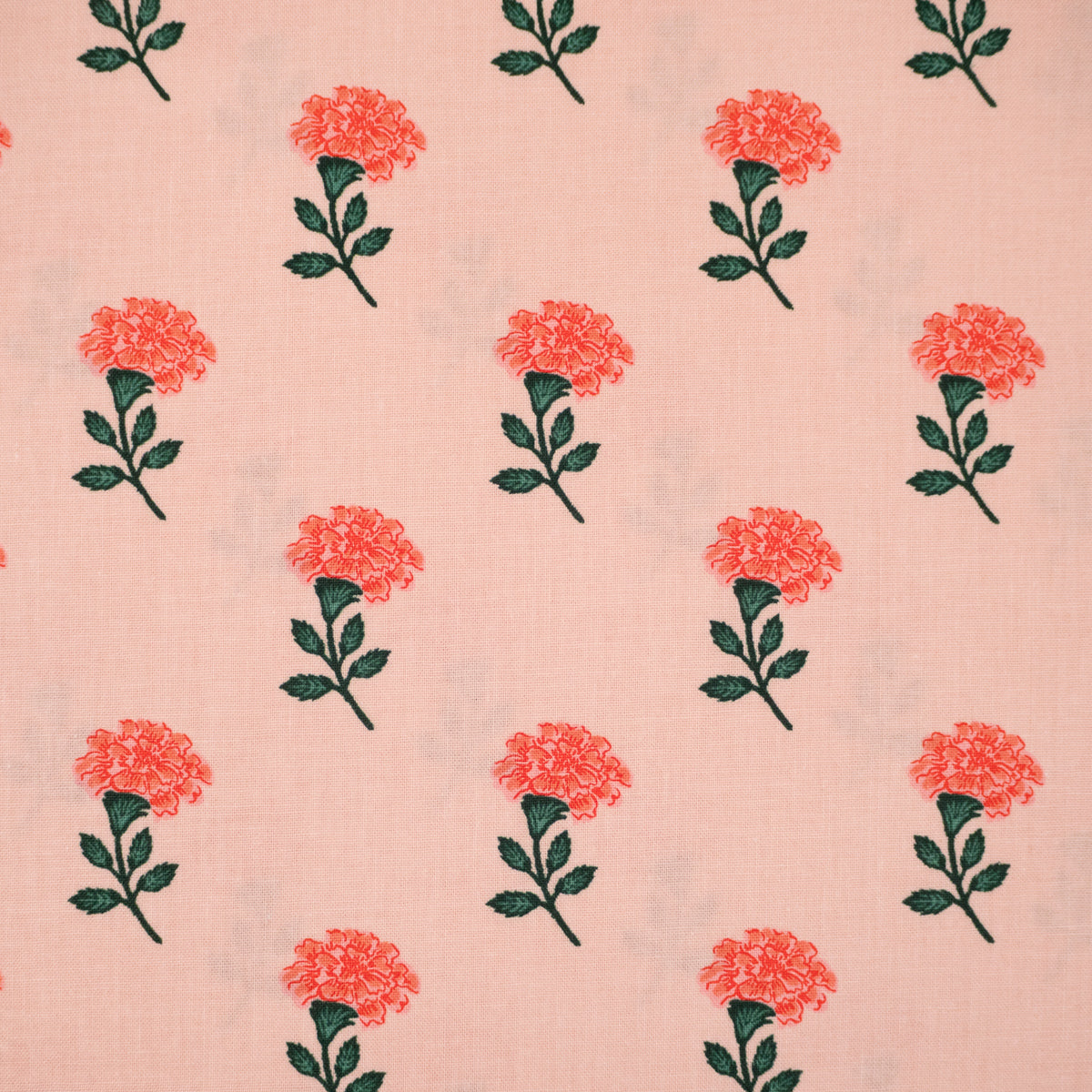 ikat-e-tissus-marisol-popeline-coton-rose-fleuri image 1