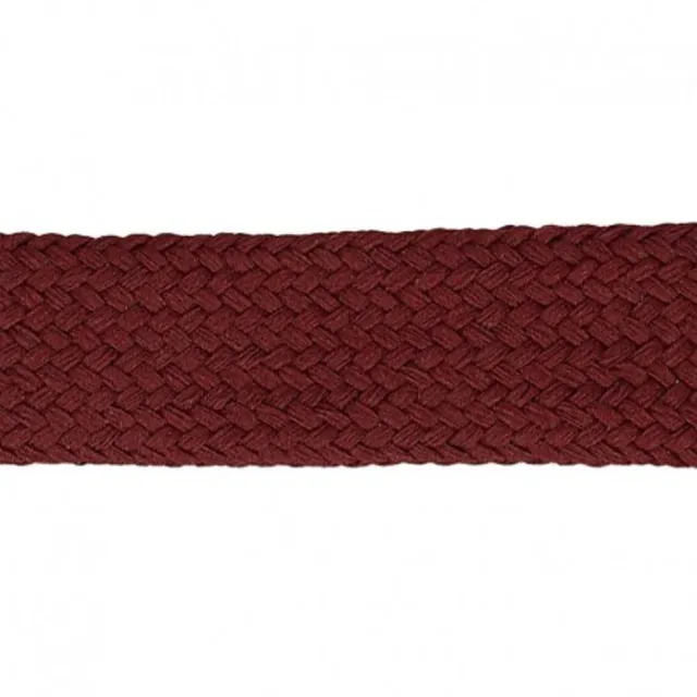 ikat-e-mercerie-cordon-plat-14mm-bordeaux-au-m-tre image 1