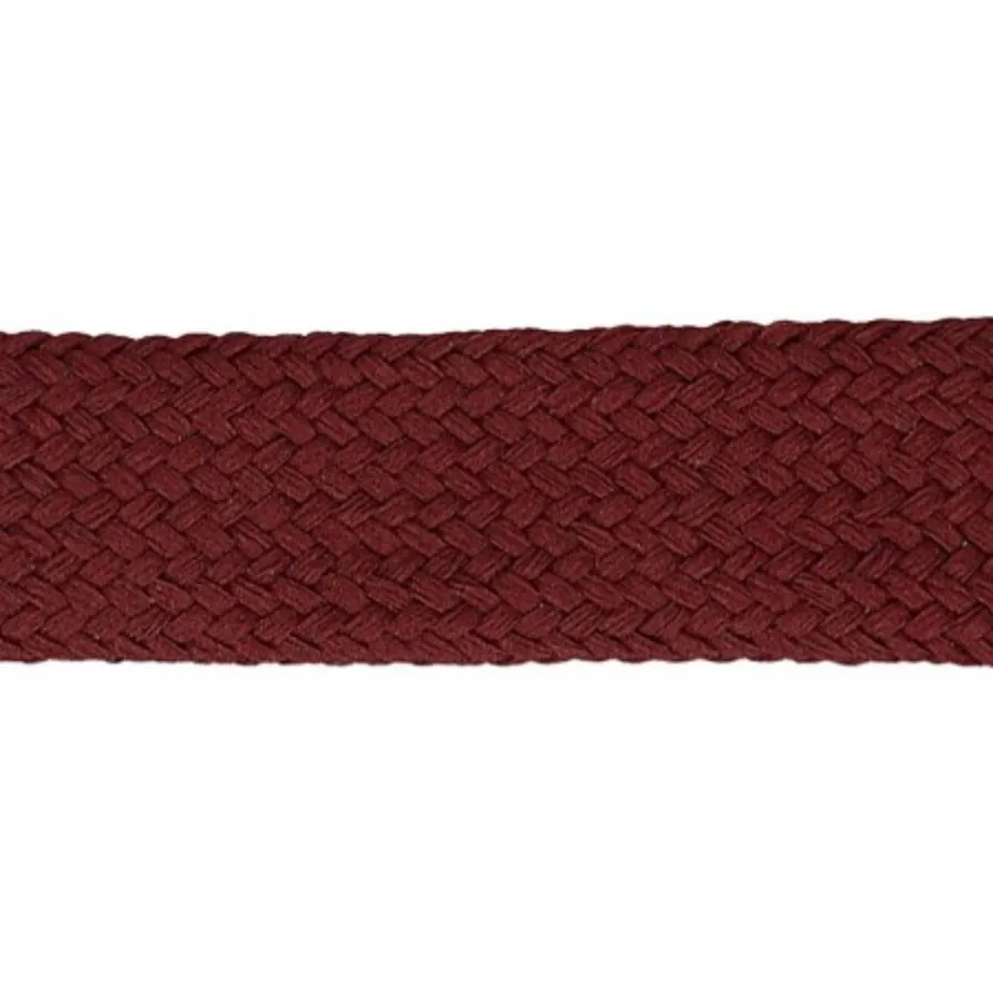 ikat-e-cordon-plat-bordeaux-14mm-vendu-au-m-tre image 1