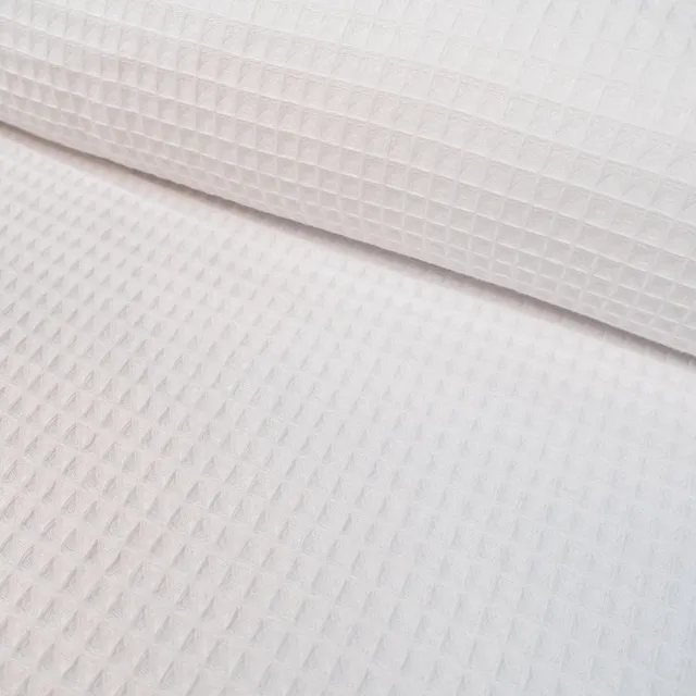 ikat-e-tissus-tissu-nid-d-abeille-blanc image 1