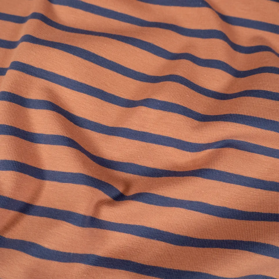 ikat-e-breton-jersey-stretch-ray-marron-indigo image 1