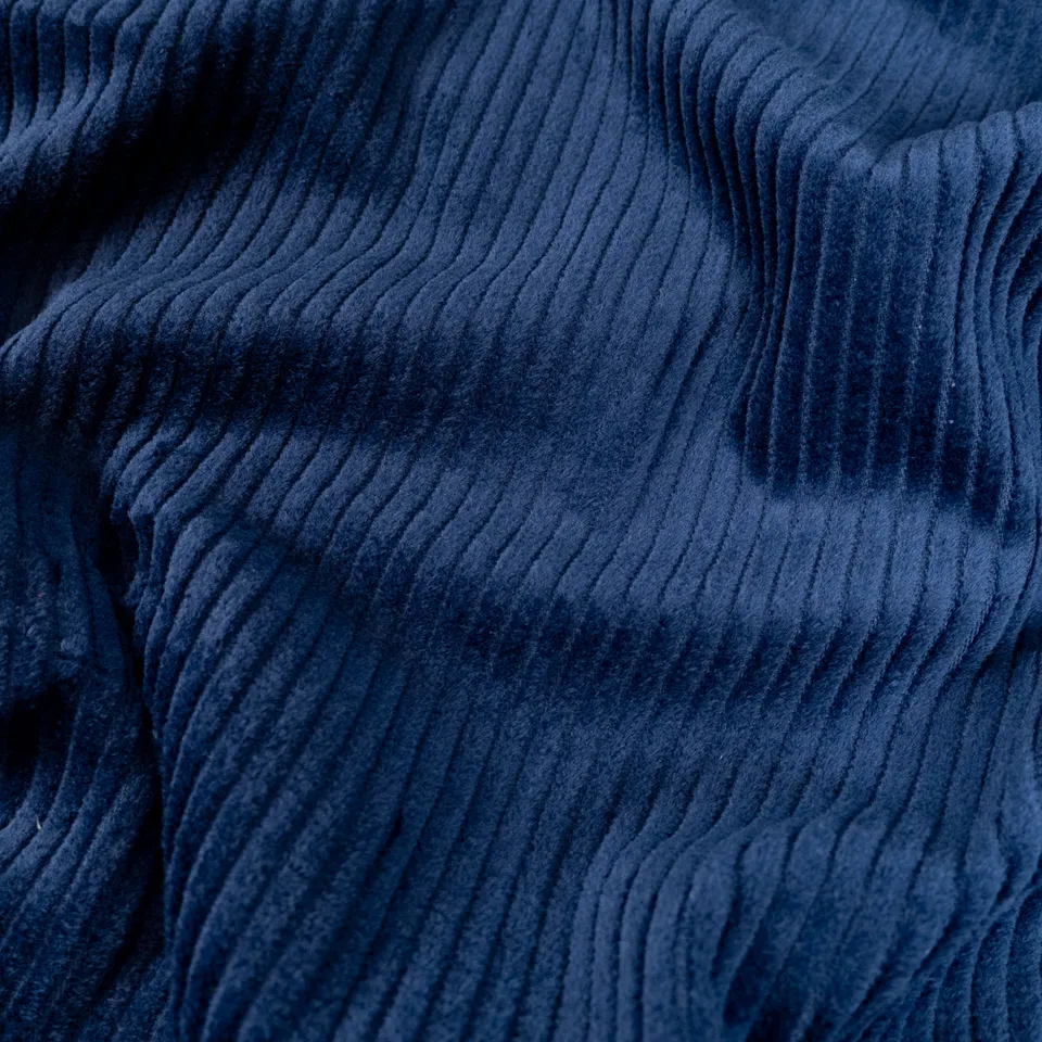 ikat-e-tissus-velours-grosses-c-tes-4w-bleu-cobalt-fonc image 1