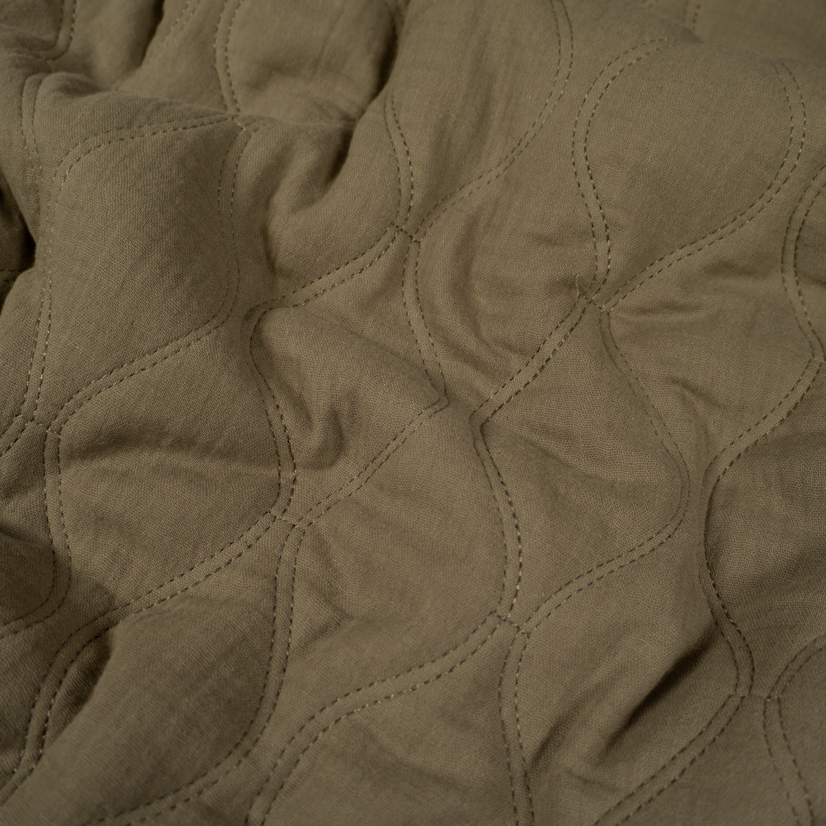 ikat-e-tissus-double-gaze-matelass-e-kaki-uni image 8