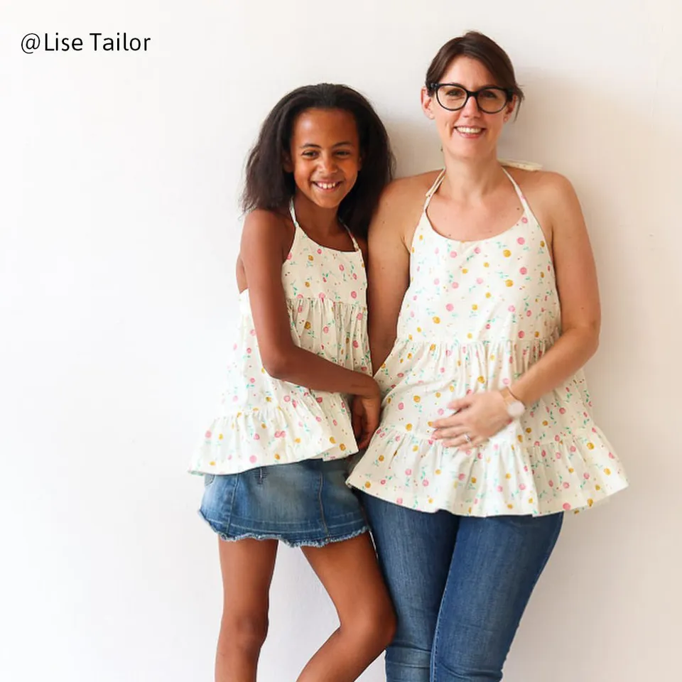 ikat-e-duo-l-na-top-et-robe-patron-pdf-femme-enfant-poches image 1