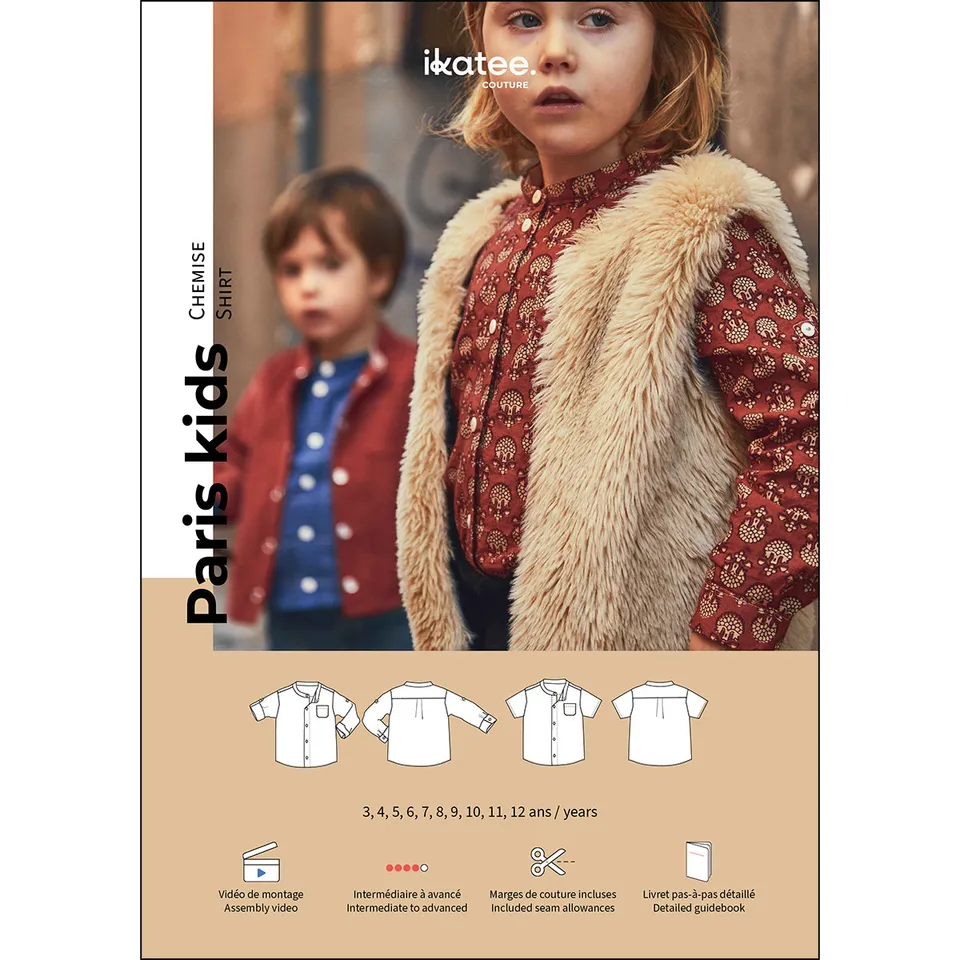ikat-e-paris-kids-patron-chemise-enfant-pochette-unisexe image 1